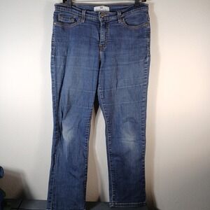 Levi's Perfectly Slimming 512 Straight‎ Leg Jeans Womens 10 Short Dark Wash JC96